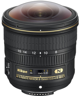 Объектив Nikon 8-15 mm Fisheye f/3,5-4,5 E ED AF-S