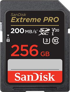 Карта памяти  SD 256 Gb Sandisk SDXC Extreme PRO UHS-I U3 V30 R/ W 200/ 140МБ/ сек (SDSDXXD-256G-GN4IN)