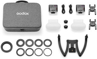 Комплект импульсных осветителей Godox MF12-DK3 для макросъемки Комплект импульсных осветителей Godox MF12-DK3 для макросъемки