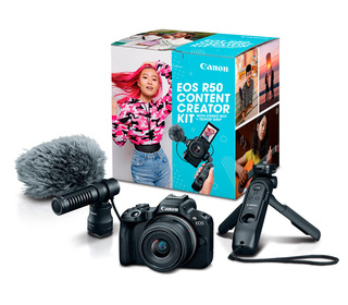 Цифровой фотоаппарат Canon EOS R50 kit RF-S 18-45/ 4.5-6.3 STM Content Creator Kit